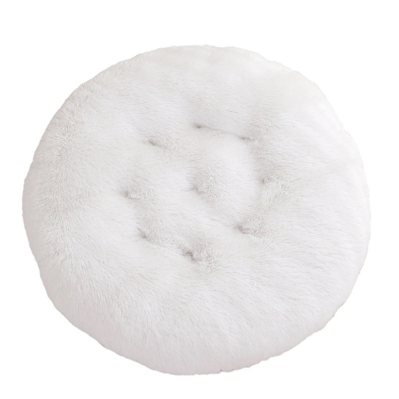 Pet Round Plush Warm Sleep Mat Bed House Cushion