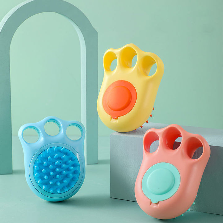 Pet Bath Massage Comb Cleaning Grooming Brush Tool