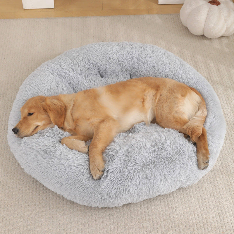 Pet Round Plush Warm Sleep Mat Bed House Cushion