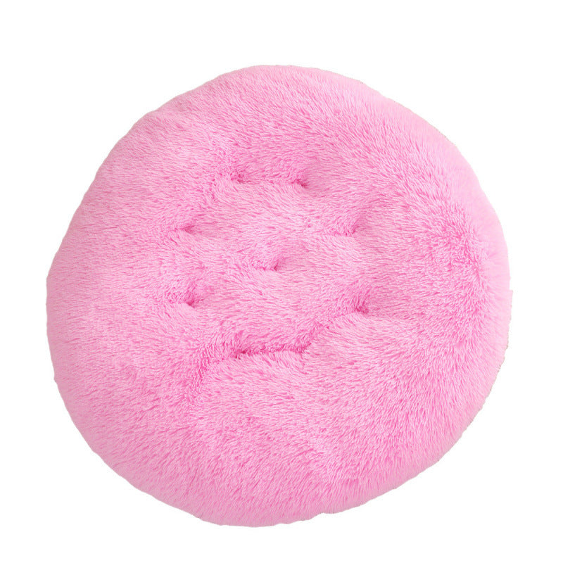 Pet Round Plush Warm Sleep Mat Bed House Cushion