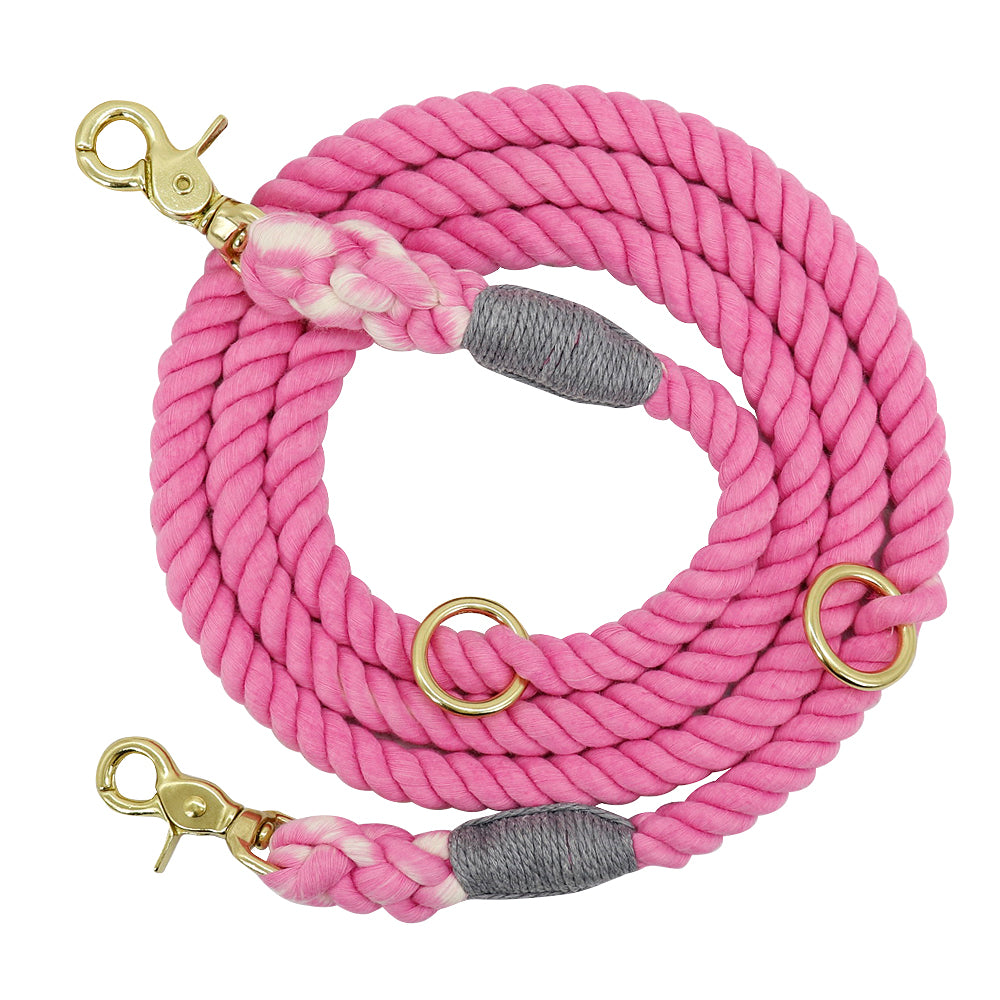 Pet Gradient Collar Leash Metal Chain Training Walking Rope