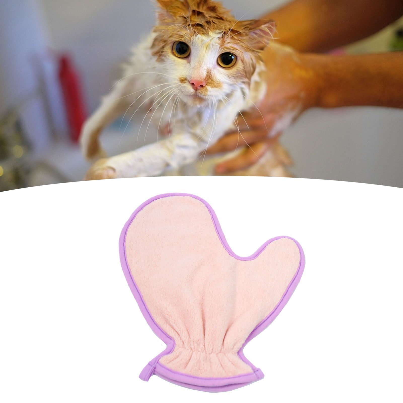 Pet Double Sided Absorbent Bath Towel Cleaning Gloves