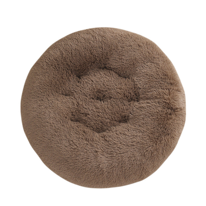Pet Round Plush Warm Sleep Mat Bed House Cushion