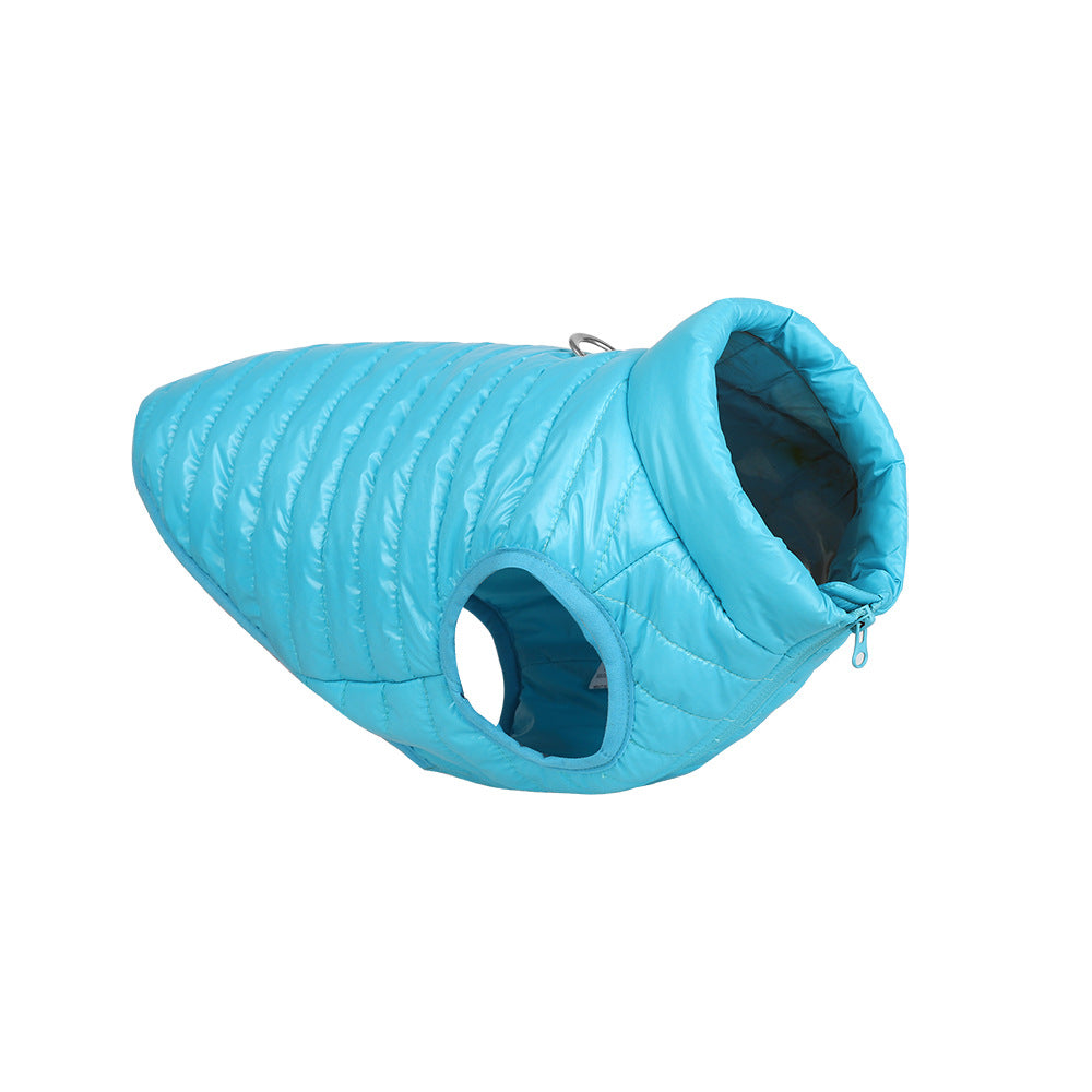 Nylon Zipper Pet Jacket For Autumn And Winter Warmth