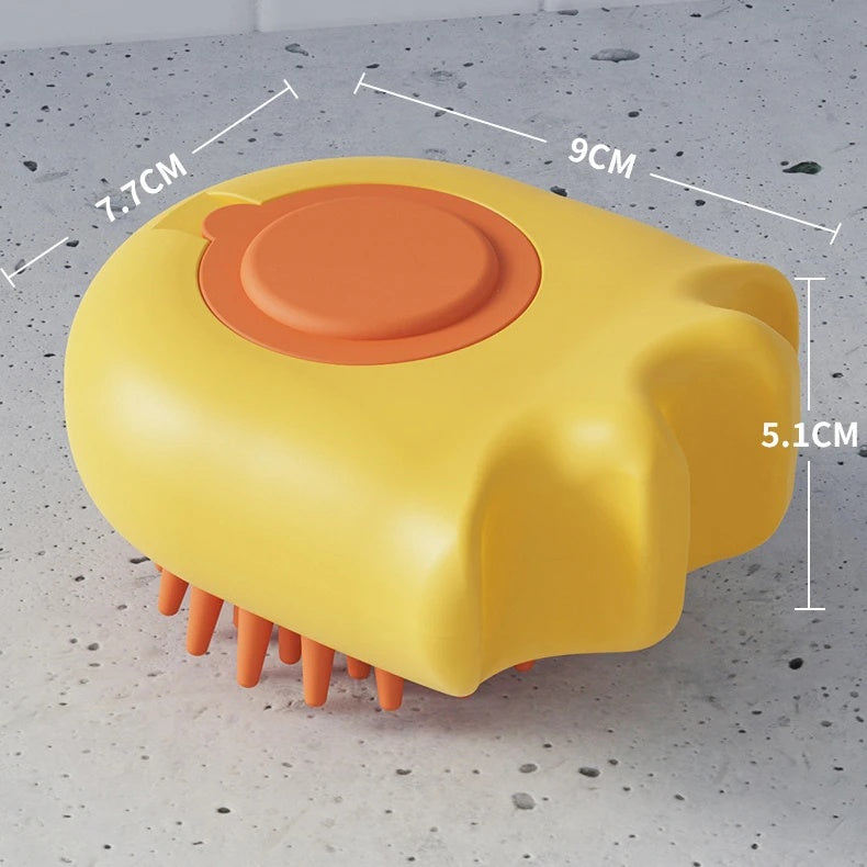 Pet Bath Massage Comb Shampoo Dispensing Cleaning Brush