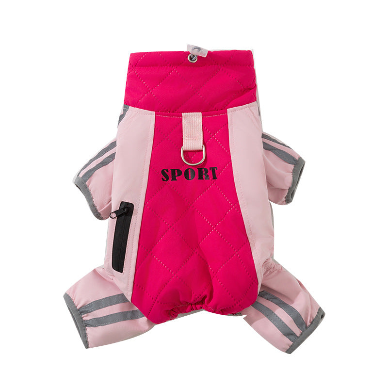 Fleece Lined Pet Winter Cotton Jacket For Small Medium Pets