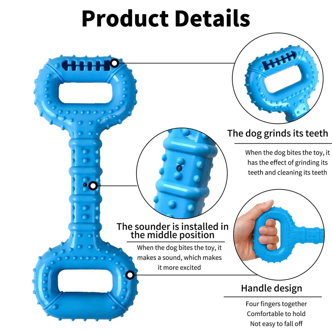 Long Lasting Interactive Chew Bone Tug Band Pet Toy