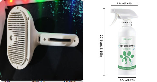 Self Cleaning Pet Grooming Comb With Mist Hair Remover Tool