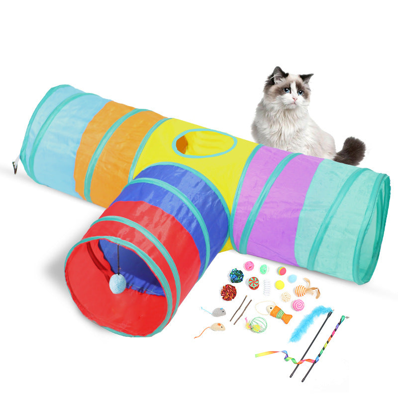 Foldable Pet Tunnel Climbing Toy For Indoor Play
