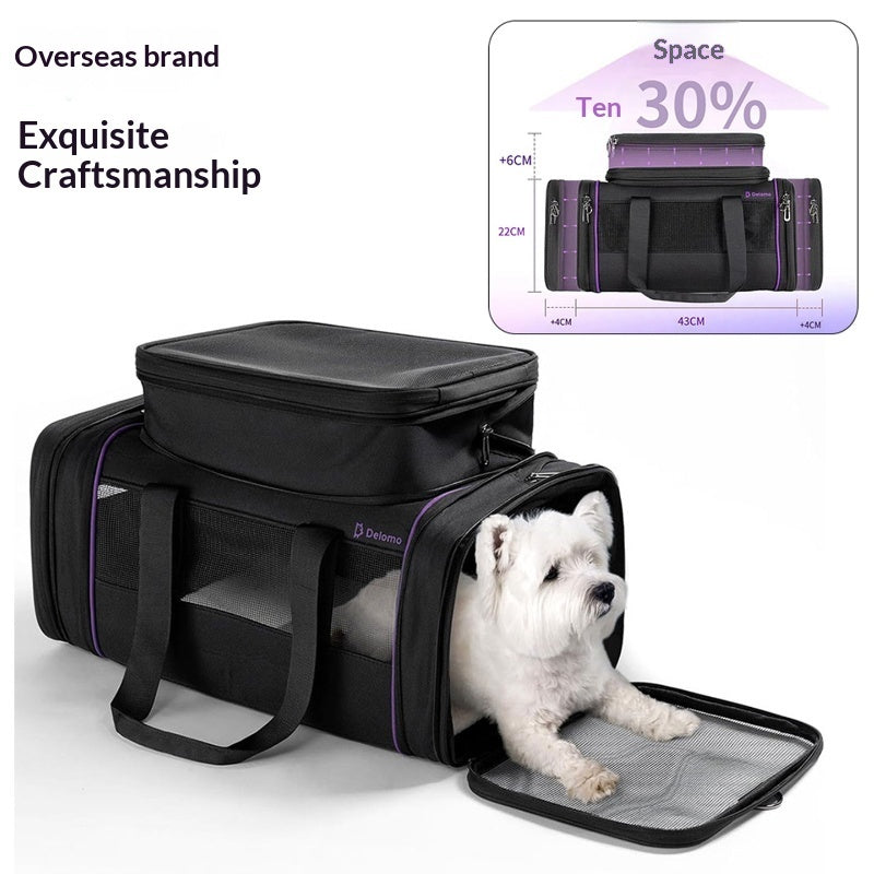 Pet Portable Soft Expandable Travel Carrier Bag Airline Approved