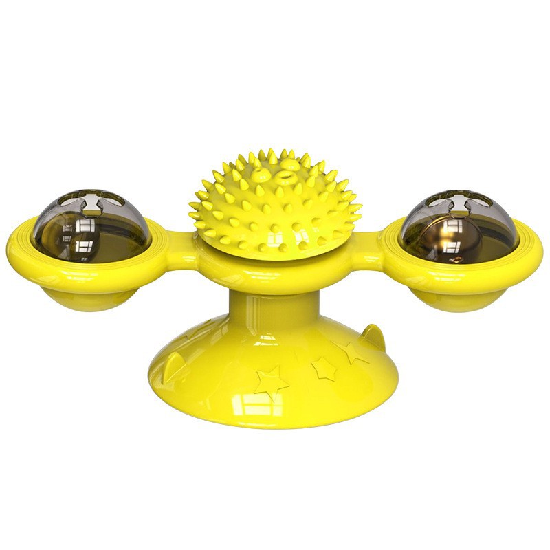 Interactive Pet Catnip Windmill Toy With LED Ball