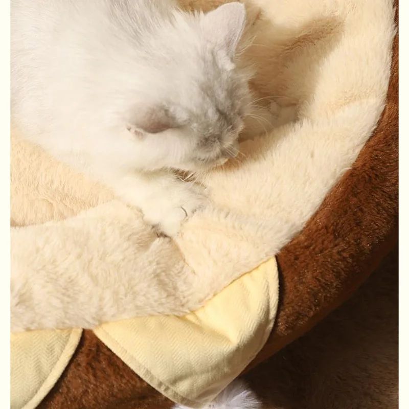 Round Soft Pet Sofa Bed Warm Sleeping Cushion