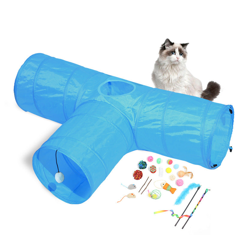 Foldable Pet Tunnel Climbing Toy For Indoor Play