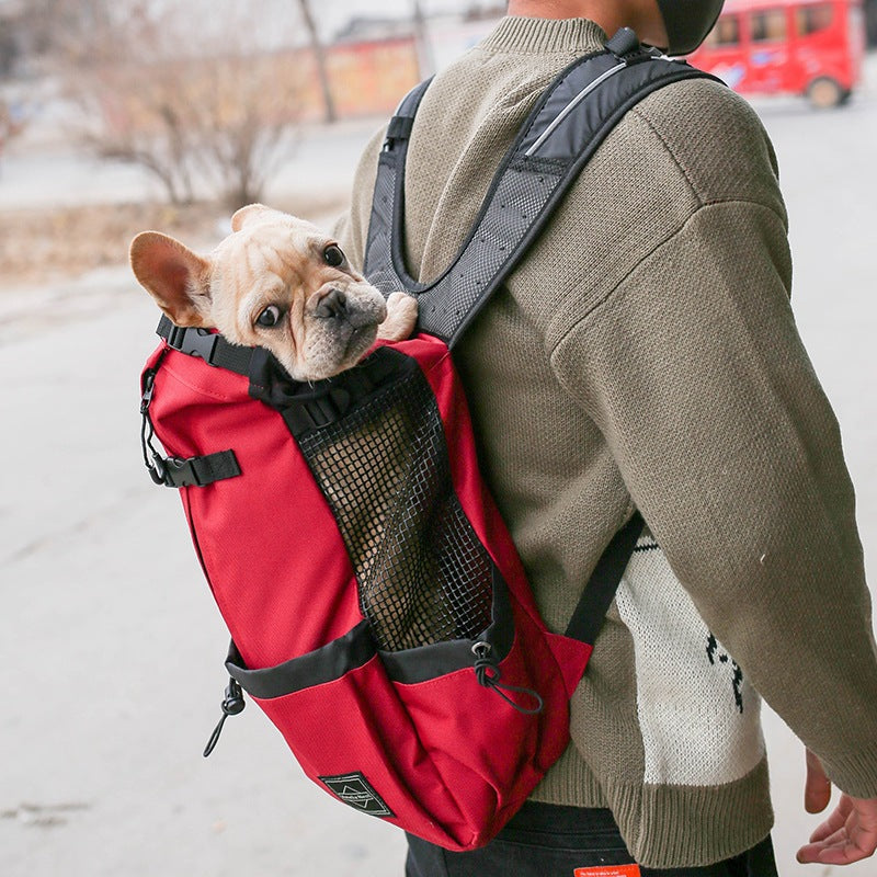 Pet Portable Outdoor Travel Backpack Double Shoulder Carrier Bag