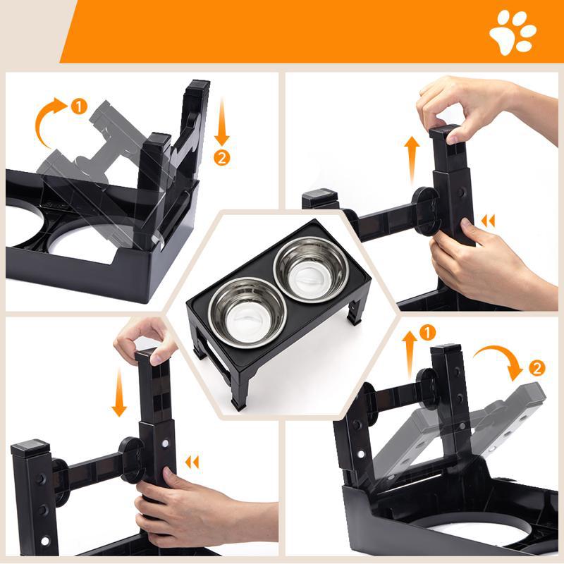Elevated Anti Tumble Neck Support Feeding Bowl Pet Dish
