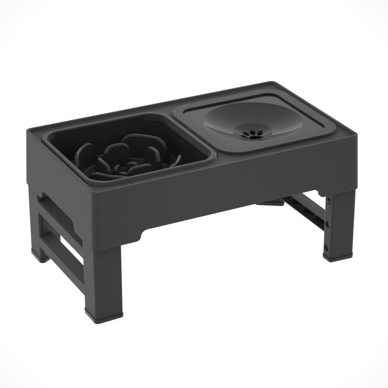 Adjustable Height Pet Double Bowl Stainless Stand Feeder