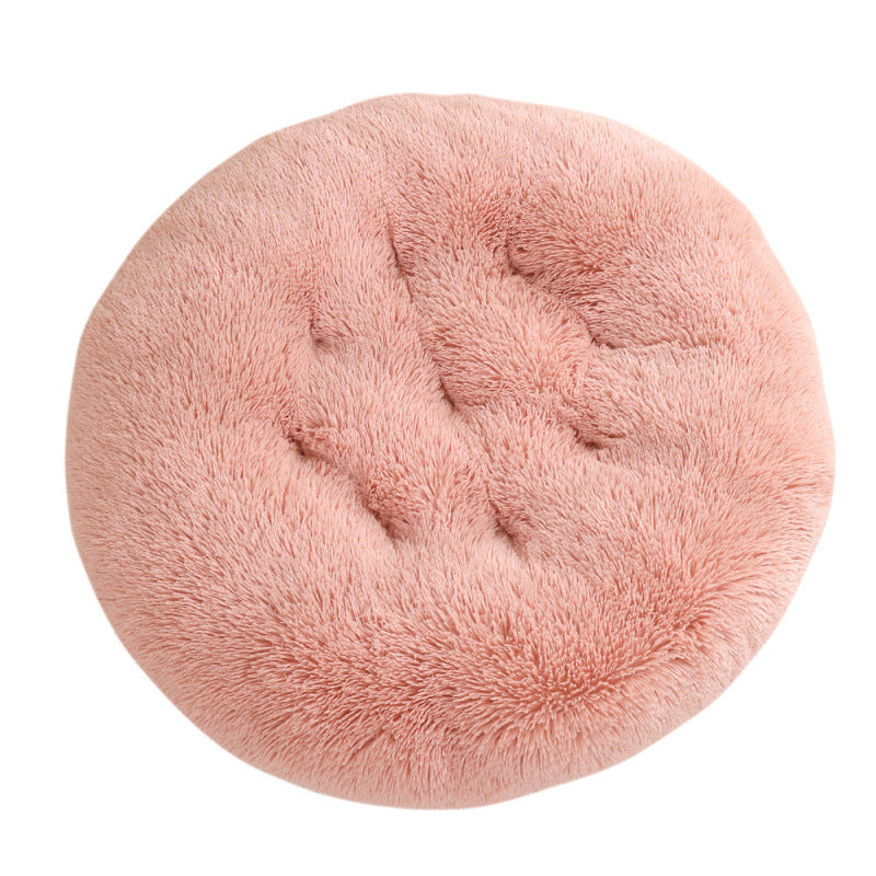 Pet Round Plush Warm Sleep Mat Bed House Cushion
