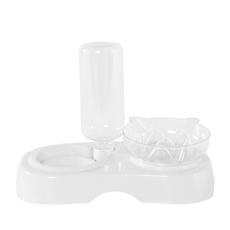 Transparent Plastic Feeding Water Bowl Pet Dish