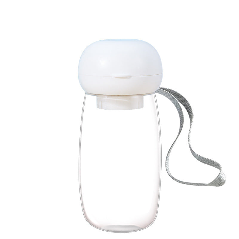 Portable Pet Water Bottle With Lanyard Travel Bowl