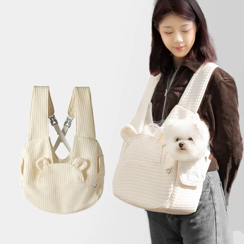 Pet Breathable Outdoor Chest Backpack Carrier Travel Bag