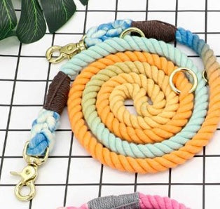 Multi Color Cotton Long Pet Walking Leash