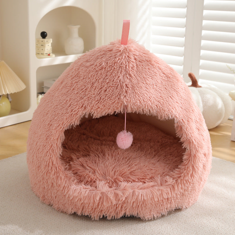 Pet Nest Plush Warm Winter Sleeping Bed