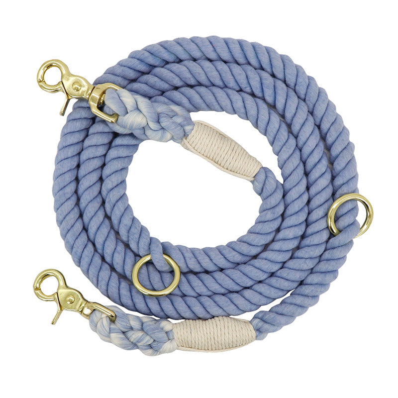 Multi Color Cotton Long Pet Walking Leash