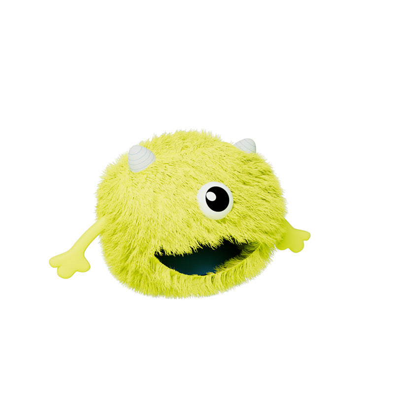 Machine Washable Fluffy Round Pet Bed Calming Plush Cushion
