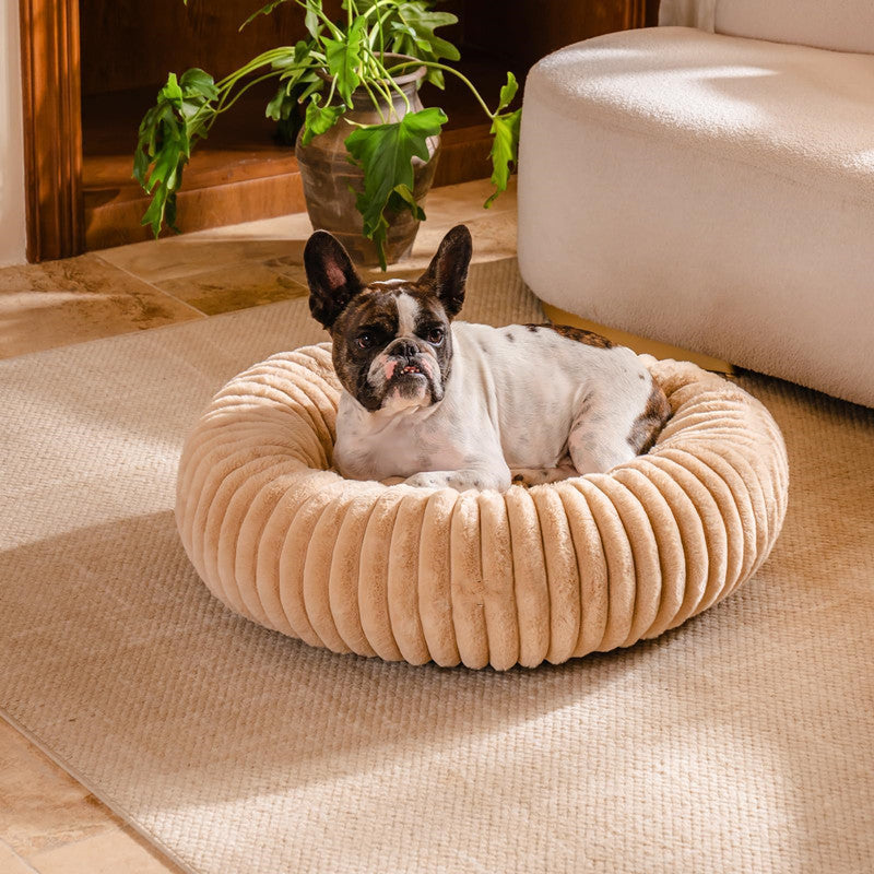 Pet High Gram Plush Round Winter Warm Bed Mat