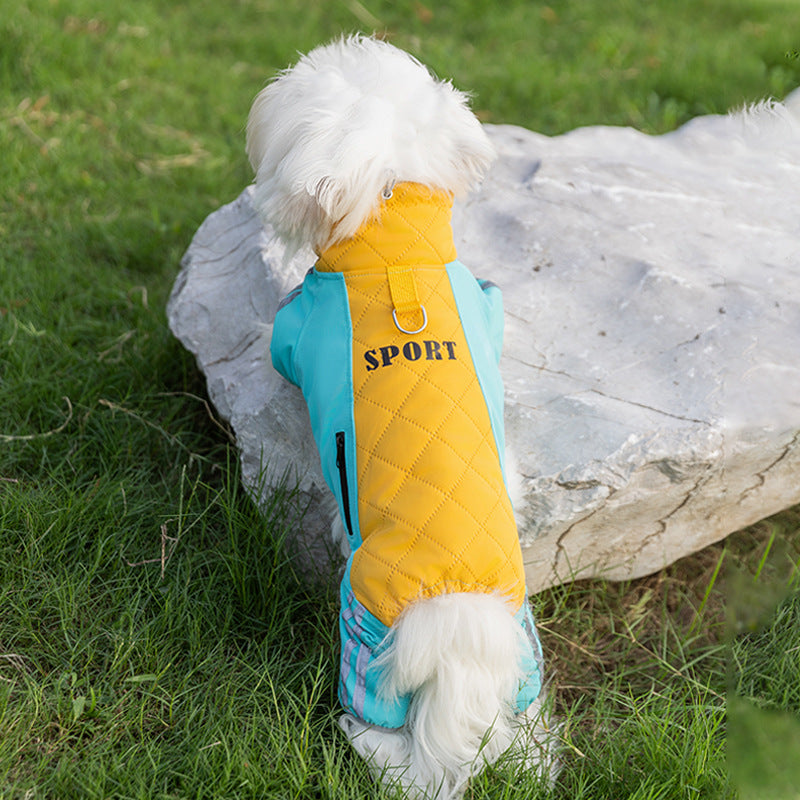 Fleece Lined Pet Winter Cotton Jacket For Small Medium Pets