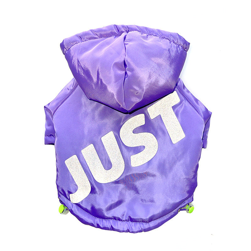 Warm Cotton Padded Pet Winter Jacket For Cold Weather