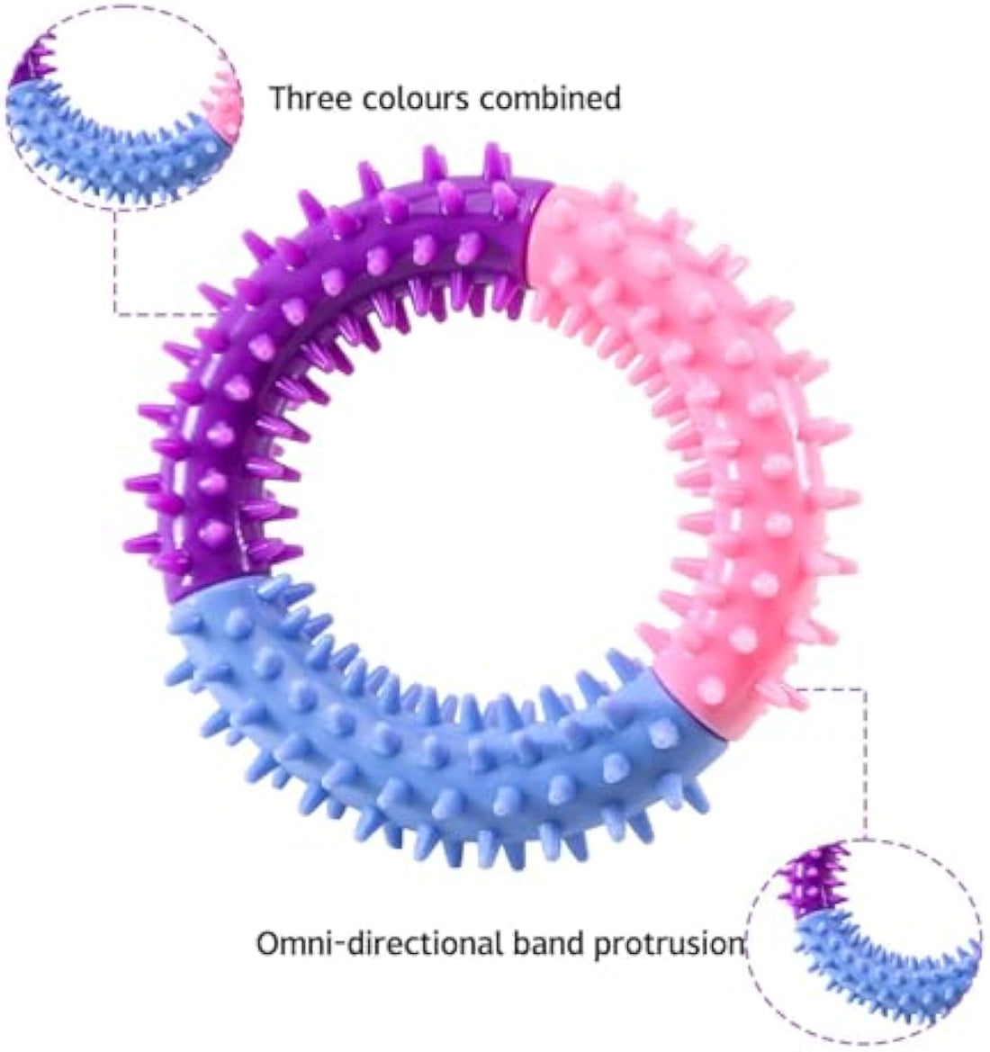 Rubber Pet Chew Ring Teething Toy For All Sizes