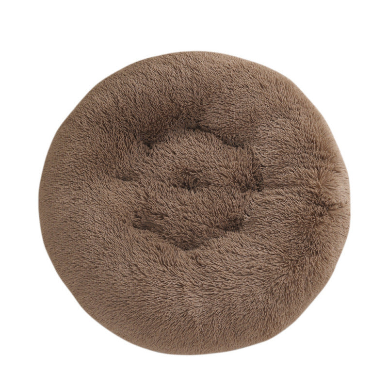 Pet Round Plush Warm Sleep Mat Bed House Cushion
