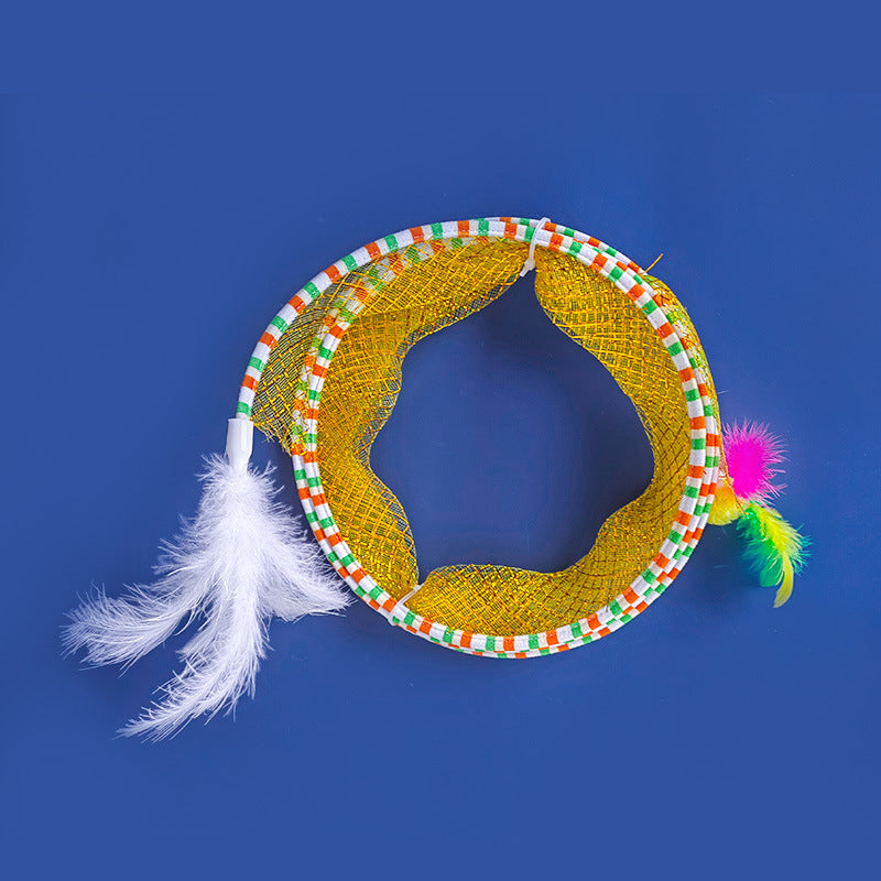 Foldable Pet Tunnel Toy For Play And Storage