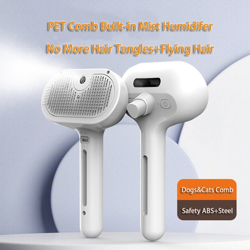 Self Cleaning Pet Grooming Comb With Mist Hair Remover Tool
