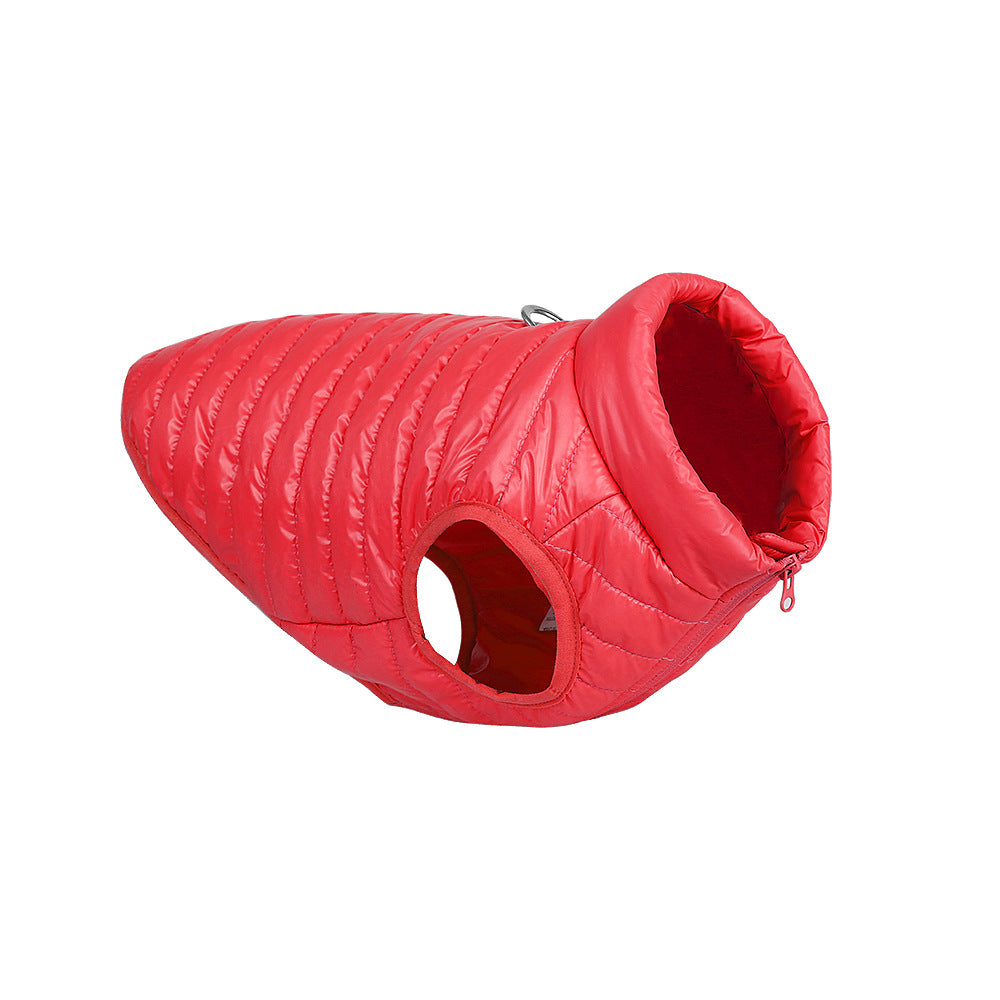Nylon Zipper Pet Jacket For Autumn And Winter Warmth
