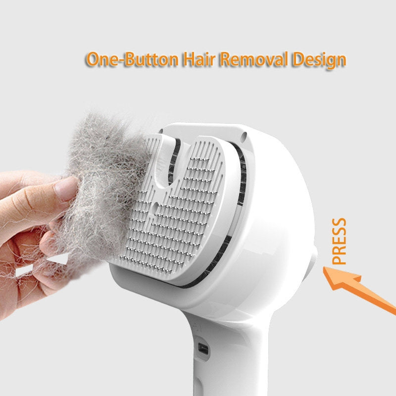 Self Cleaning Pet Grooming Comb With Mist Hair Remover Tool