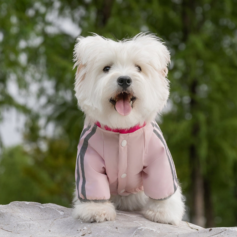 Fleece Lined Pet Winter Cotton Jacket For Small Medium Pets