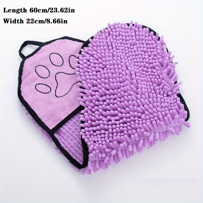 Pet Super Absorbent Microfiber Quick Dry Bath Towel With Hand Pockets