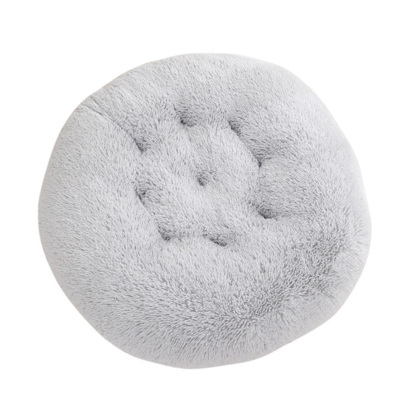 Pet Round Plush Warm Sleep Mat Bed House Cushion