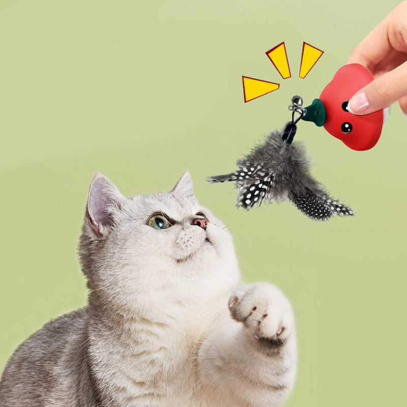Suction Cup Retractable Wand Pet Teaser Exercise Interactive Toy