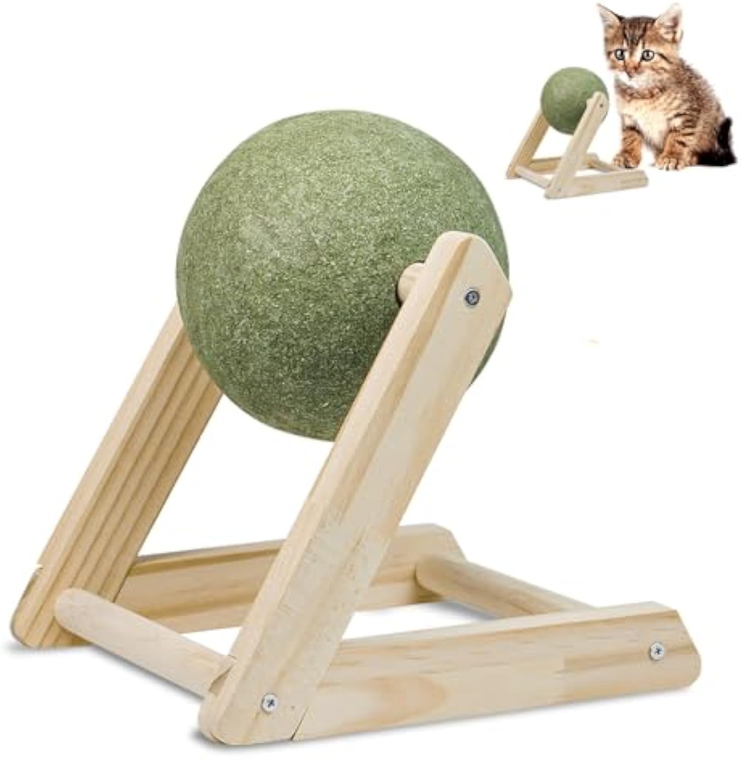 Natural Pet Catnip Balls With Holder Interactive Toy