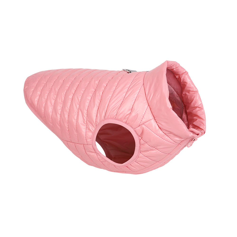 Nylon Zipper Pet Jacket For Autumn And Winter Warmth