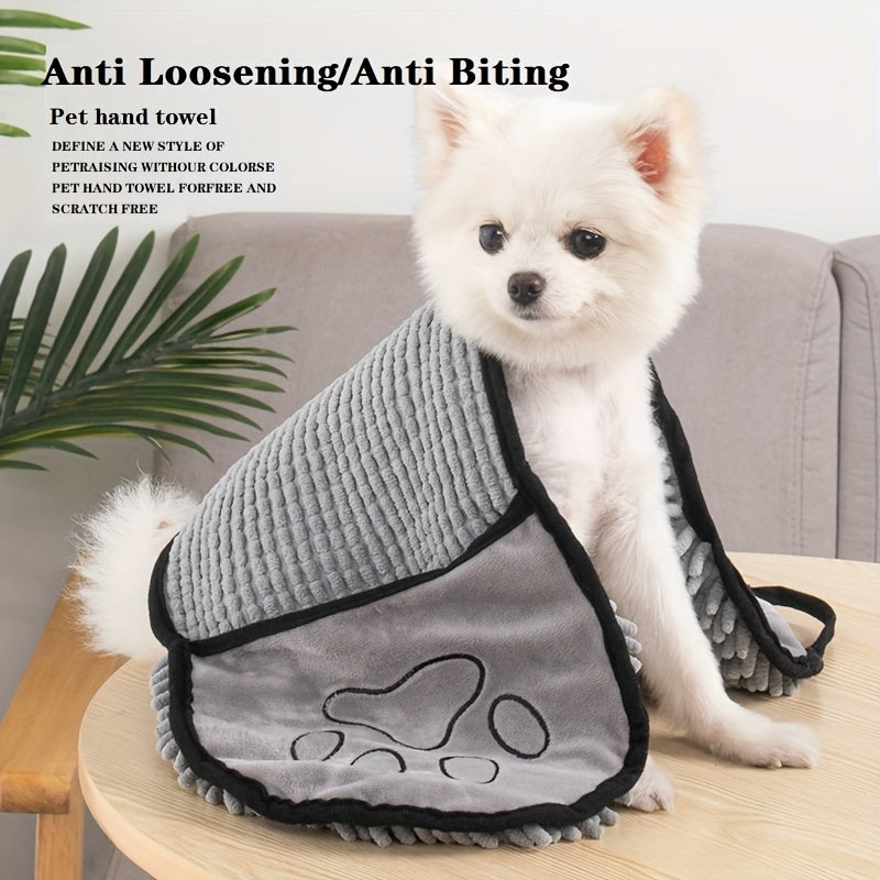 Pet Super Absorbent Microfiber Quick Dry Bath Towel With Hand Pockets