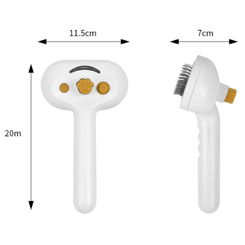 Pet Grooming Steam Brush With Spray For Shedding