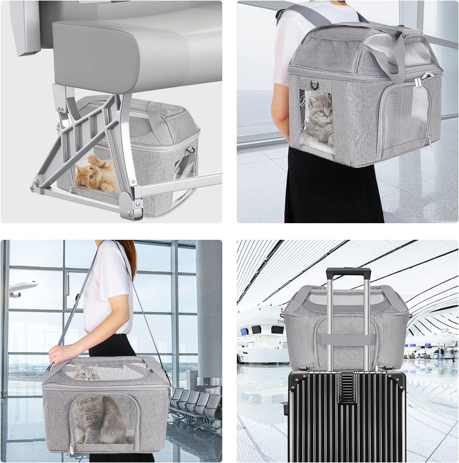 Pet Breathable Portable Travel Backpack Carrier Bag