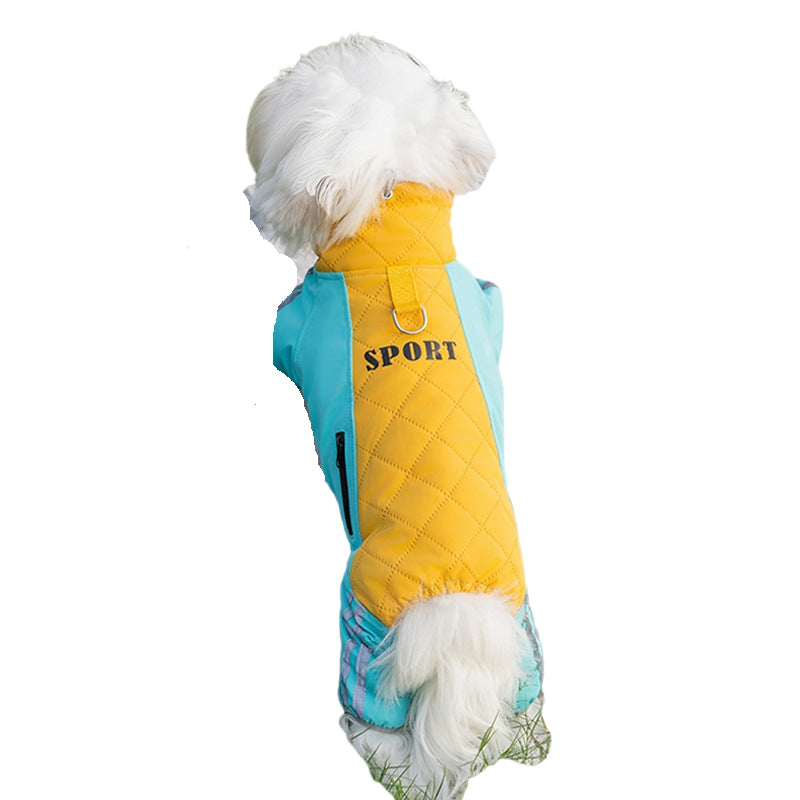 Fleece Lined Pet Winter Cotton Jacket For Small Medium Pets