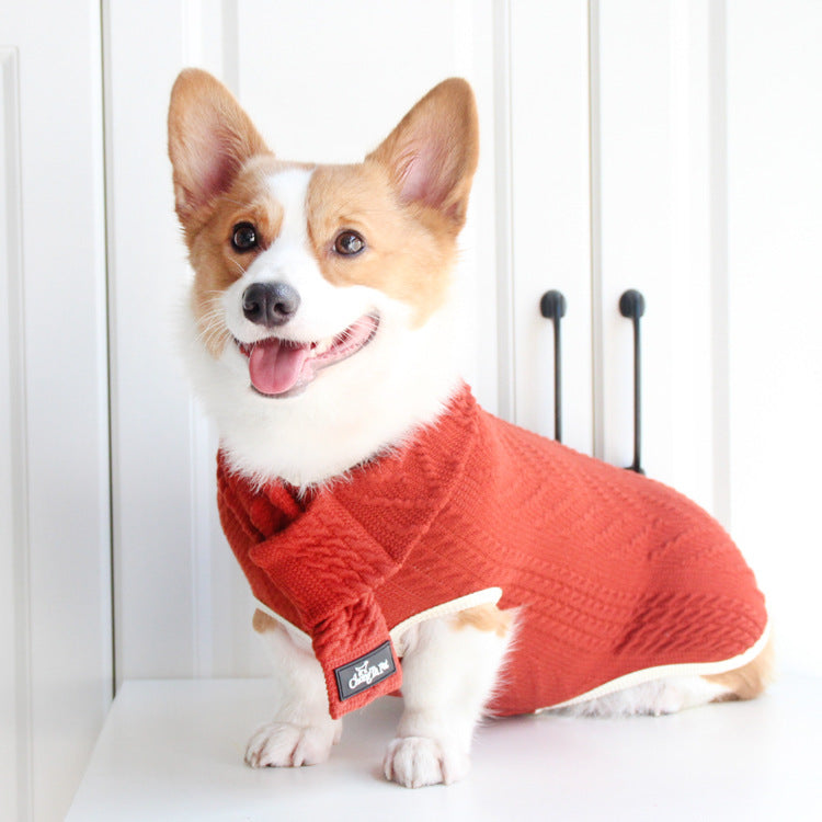 Vintage Style Knit Pet Sweater For Warmth