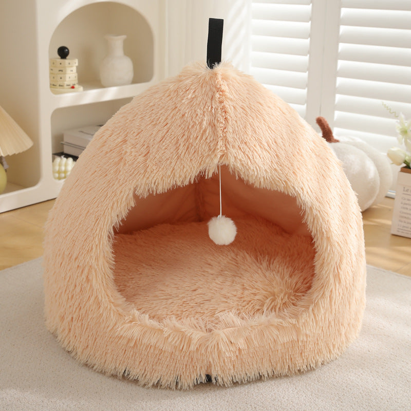 Pet Nest Plush Warm Winter Sleeping Bed