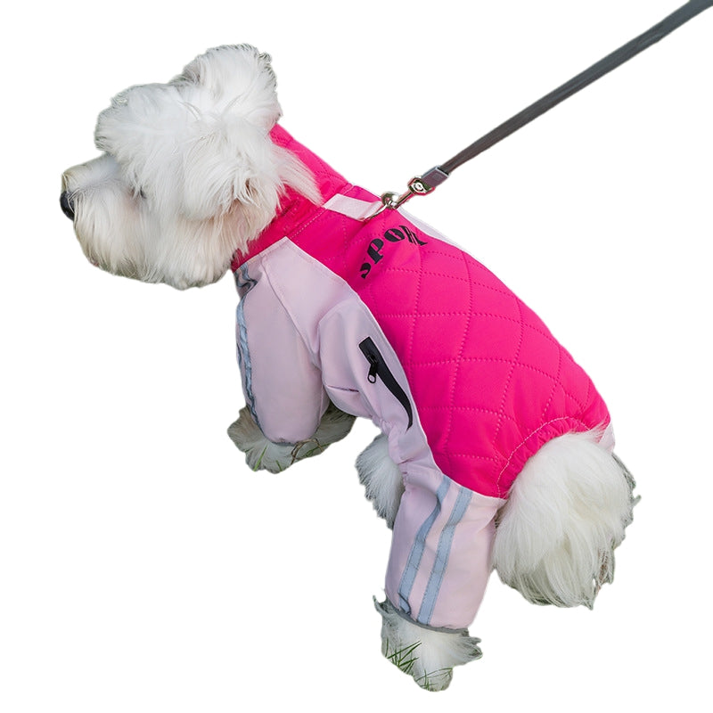 Fleece Lined Pet Winter Cotton Jacket For Small Medium Pets